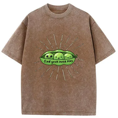Tokyo-Tiger Find Your Inner Peas Washed T-Shirt
