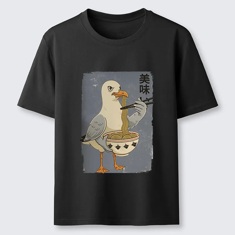 Tokyo-Tiger Pigeons Eating Ramen Classic T-Shirt