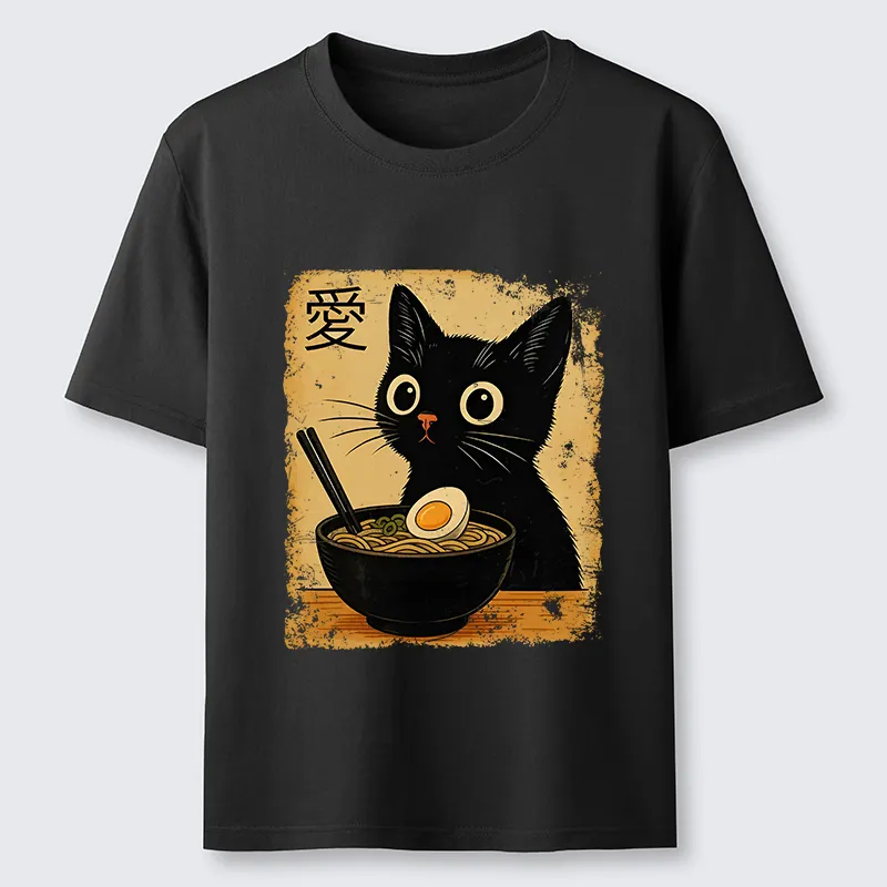 Tokyo-Tiger The Black Cat Ate Ramen Classic T-Shirt