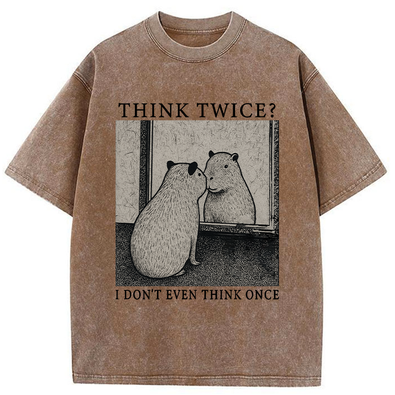 Tokyo-Tiger Capybara That Doesn't Think Washed T-Shirt