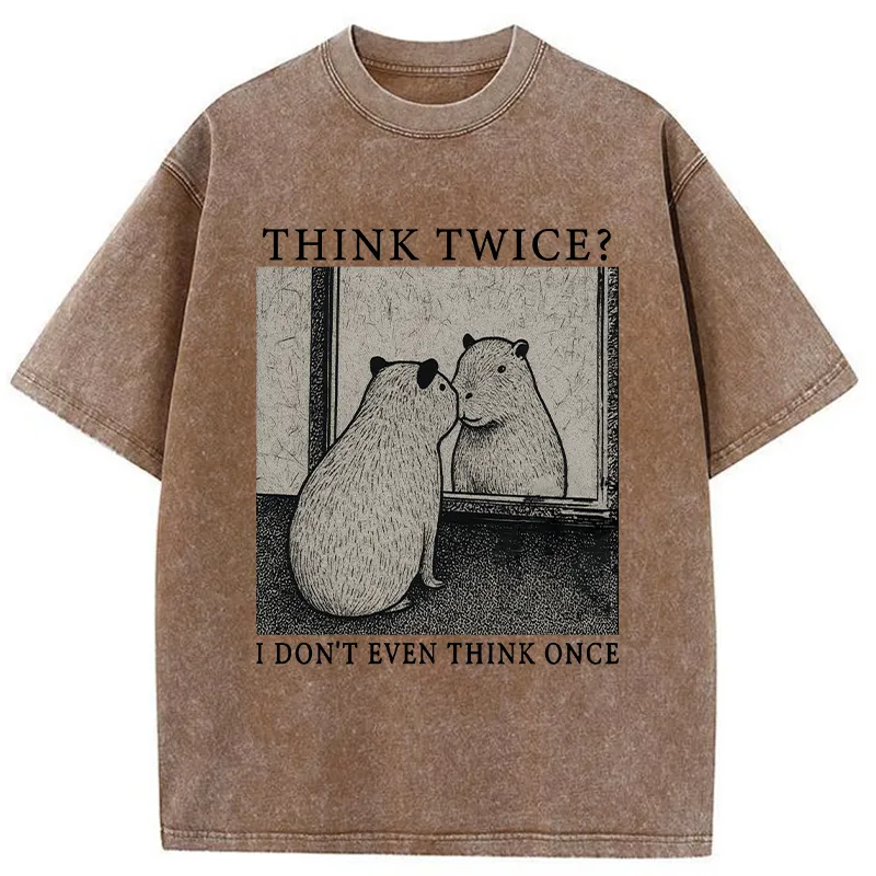 Tokyo-Tiger Capybara That Doesn't Think Washed T-Shirt