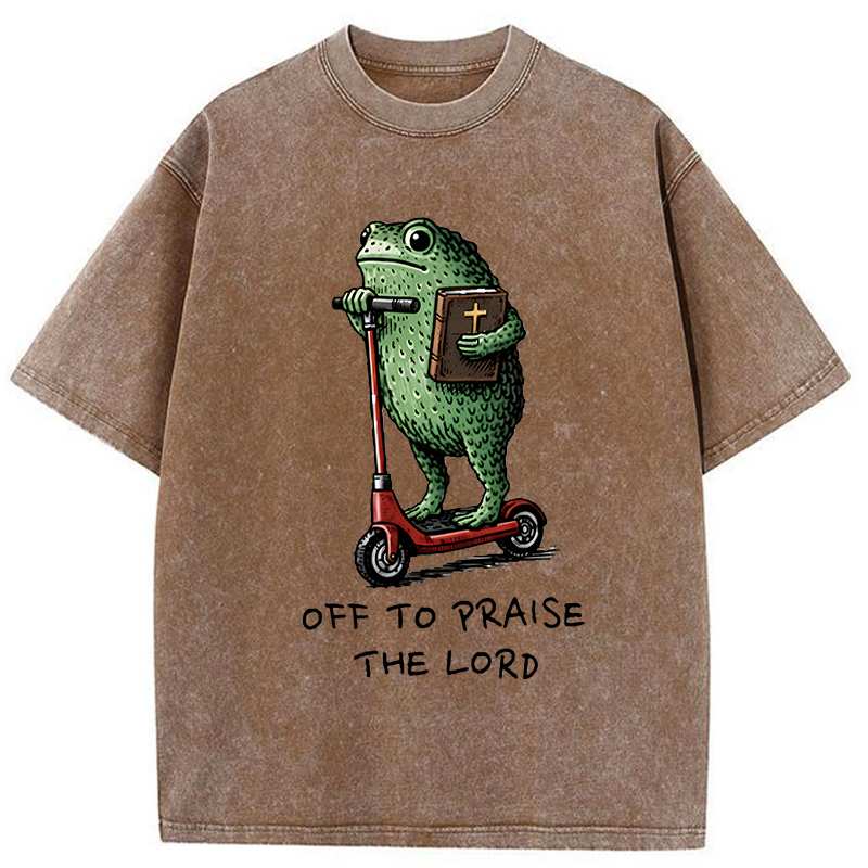 Tokyo-Tiger Off To Praise The Lord Washed T-Shirt