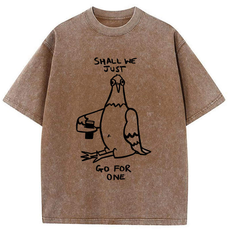 Tokyo-Tiger Go Have A Drink With The Pigeons Washed T-Shirt