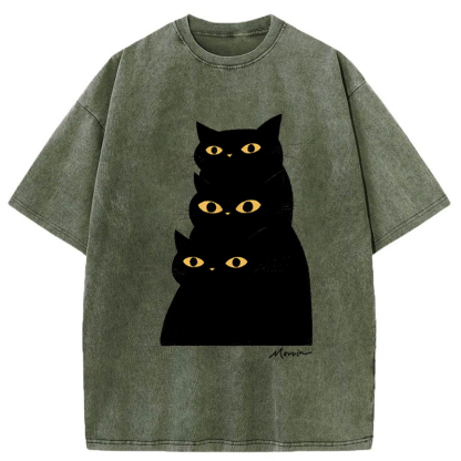 Tokyo-Tiger Three Of A Kind Washed T-Shirt
