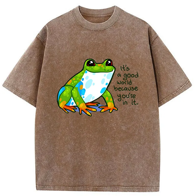 Tokyo-Tiger Smiling Frog Washed T-Shirt