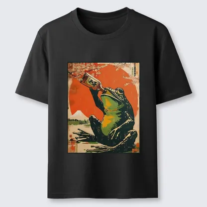 Tokyo-Tiger Frog Drinking Beer Classic T-Shirt