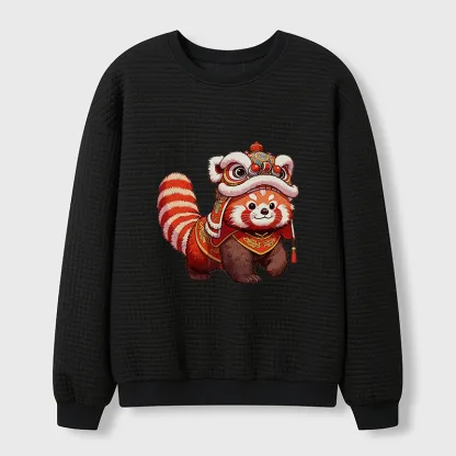 Tokyo-Tiger Raccoon Lion Dance Waffle Sweatshirt