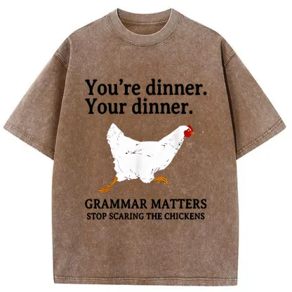 Tokyo-Tiger Don't Scare The Chickens Washed T-Shirt