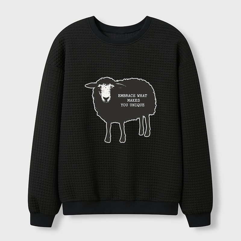 Tokyo-Tiger Be Yourself Sheep Waffle Sweatshirt