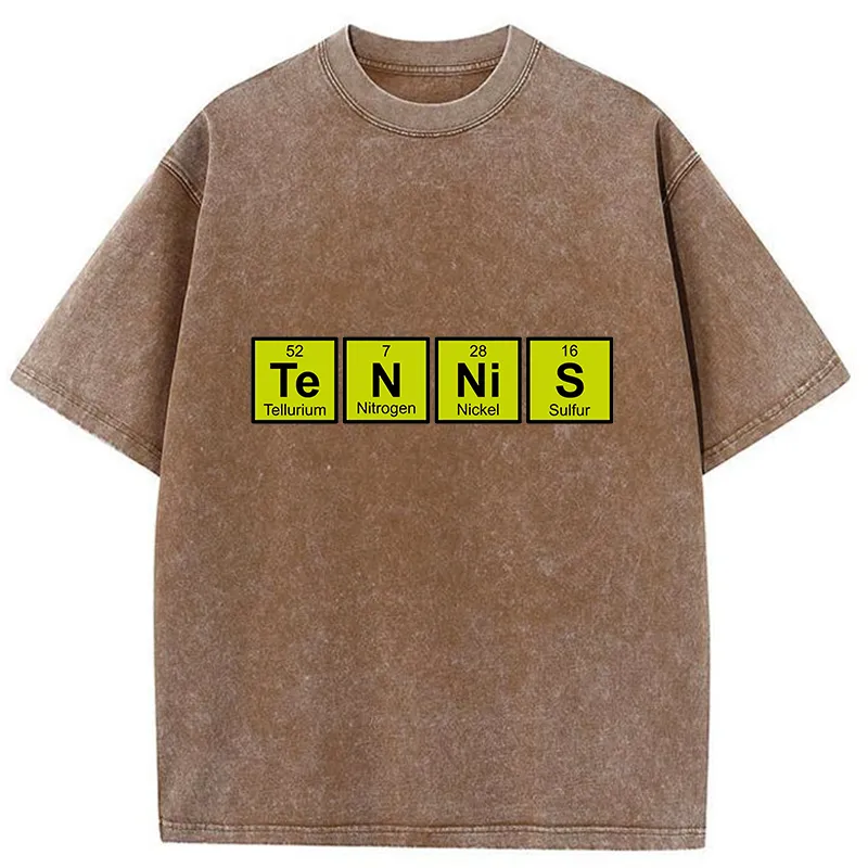 Tokyo-Tiger Tennis Periodic Table Washed T-Shirt