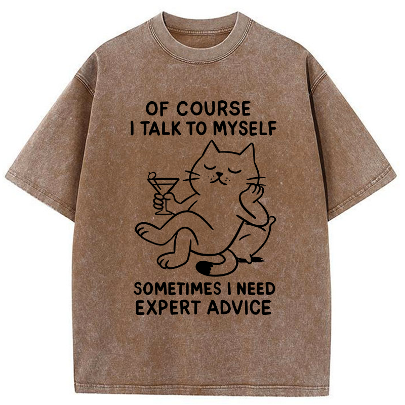 Tokyo-Tiger Cat Talking To Itself Washed T-Shirt