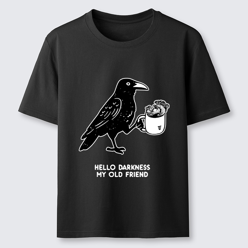 Tokyo-Tiger Crow Drinking Black Coffee Funny Classic T-Shirt