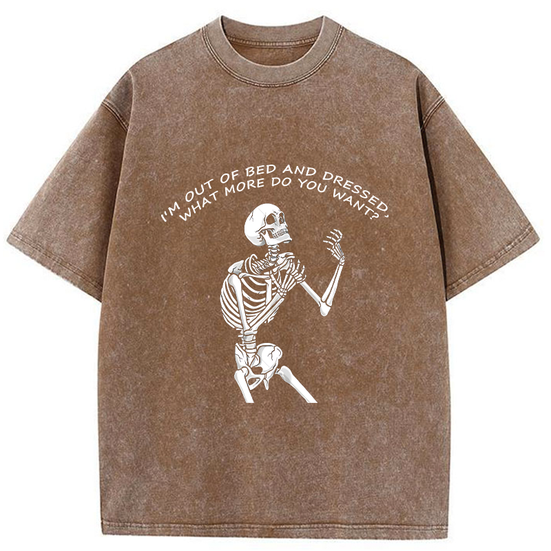 Tokyo-Tiger Skeleton Driven Mad Washed T-Shirt