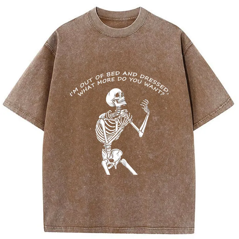 Tokyo-Tiger Skeleton Driven Mad Washed T-Shirt