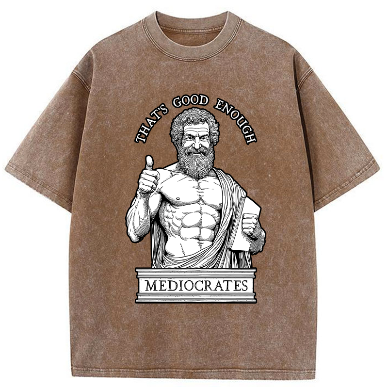 Tokyo-Tiger Humorous Ancient Philosopher Washed T-Shirt