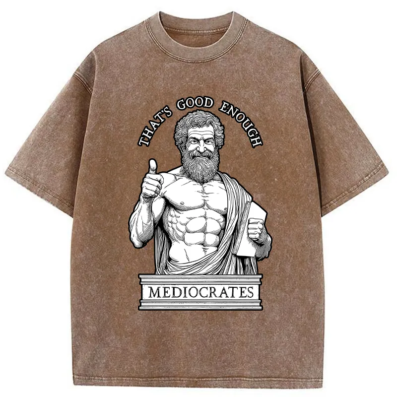 Tokyo-Tiger Humorous Ancient Philosopher Washed T-Shirt