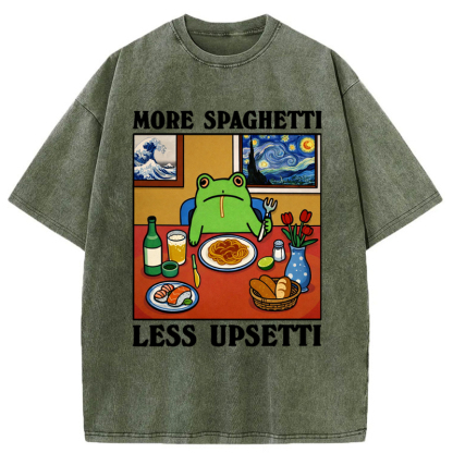 Tokyo-Tiger More Spaghetti Less Upsetti Frog Washed T-Shirt