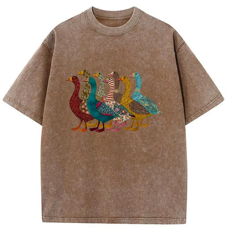 Tokyo-Tiger All Kinds Of Ducks Washed T-Shirt