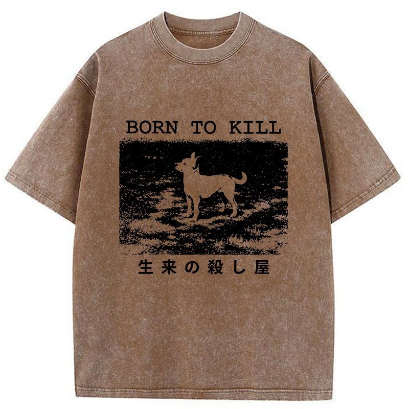 Tokyo-Tiger Chihuahuas Are Natural Killers Washed T-Shirt