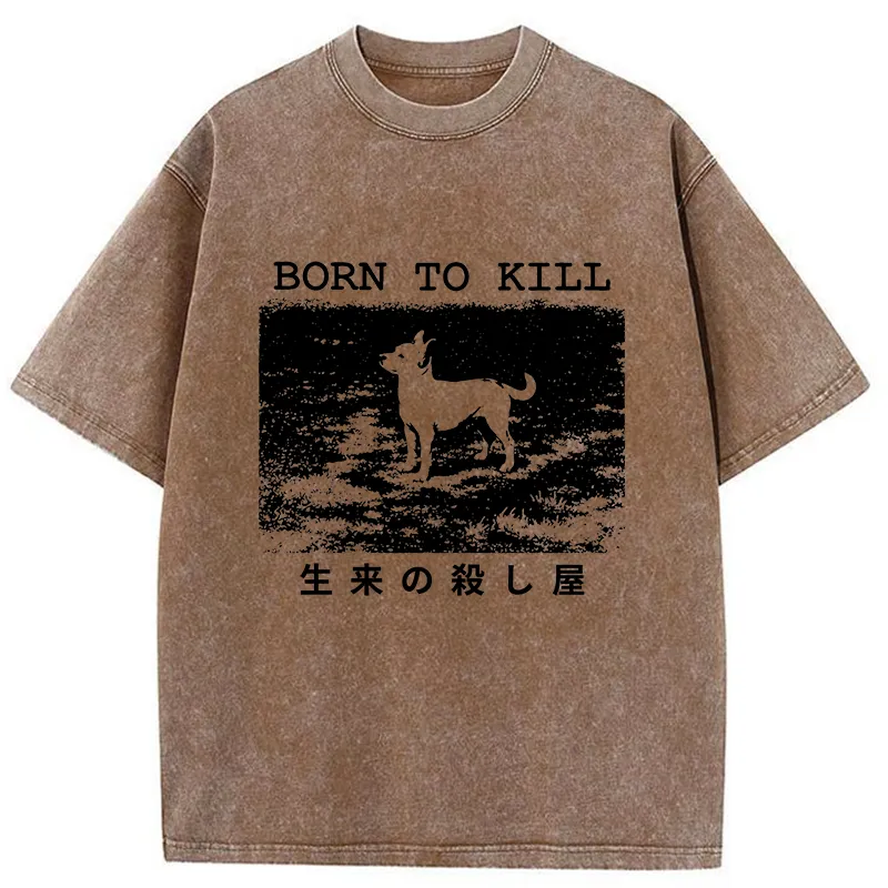 Tokyo-Tiger Chihuahuas Are Natural Killers Washed T-Shirt