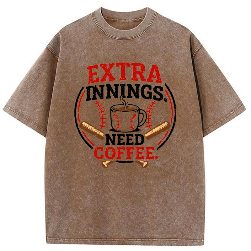 Tokyo-Tiger Extra Innings, Need Coffee Washed T-Shirt