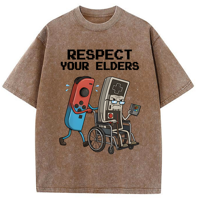 Tokyo-Tiger Respect Your Elders Washed T-Shirt