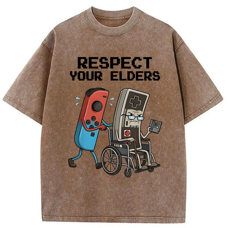 Tokyo-Tiger Respect Your Elders Washed T-Shirt