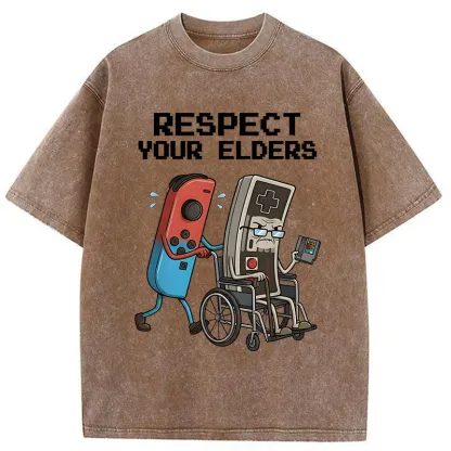Tokyo-Tiger Respect Your Elders Washed T-Shirt
