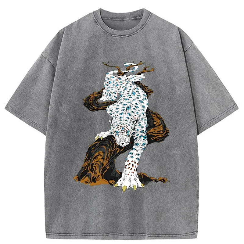 Tokyo-Tiger Many-eyed Tiger Monster Washed T-Shirt