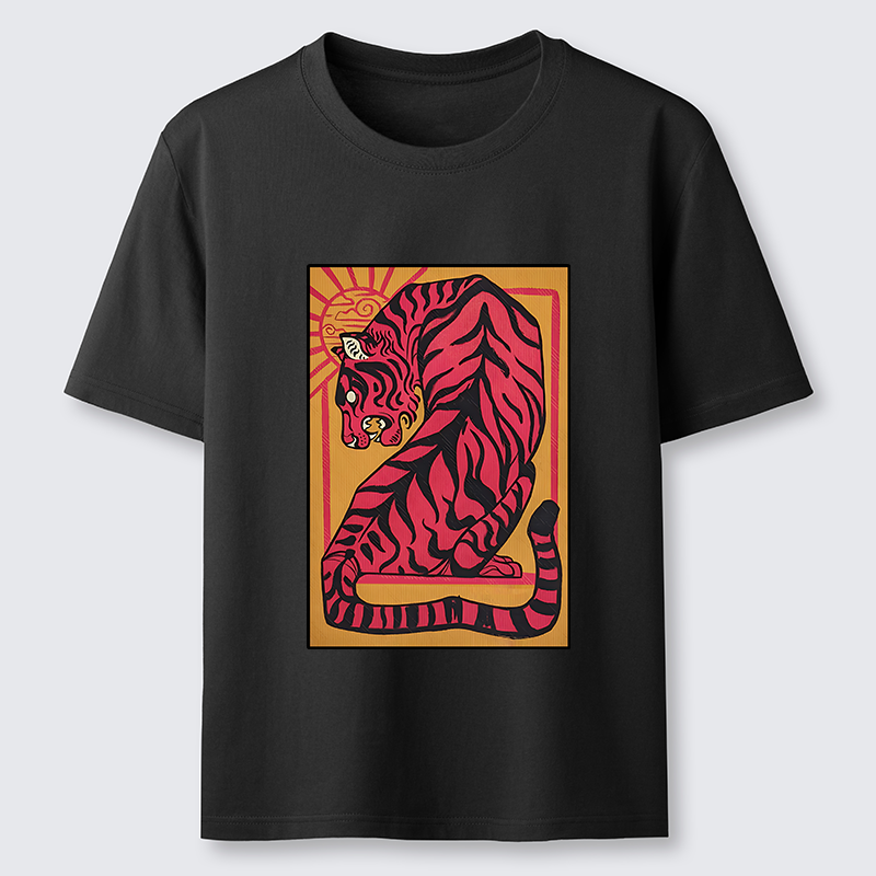 Tokyo-Tiger Powerful Tiger Woodcut Print Classic T-Shirt