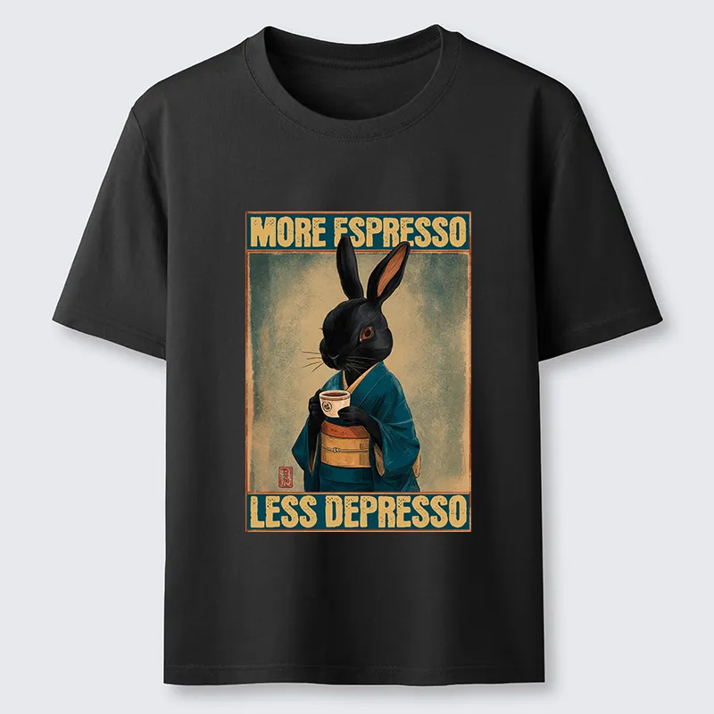 Tokyo-Tiger More Espresso Less Depresso Rabbit Classic T-Shirt
