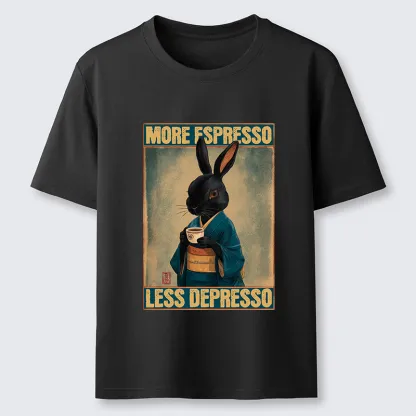Tokyo-Tiger More Espresso Less Depresso Rabbit Classic T-Shirt