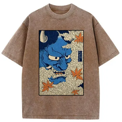 Tokyo-Tiger Japanese Demons Washed T-Shirt
