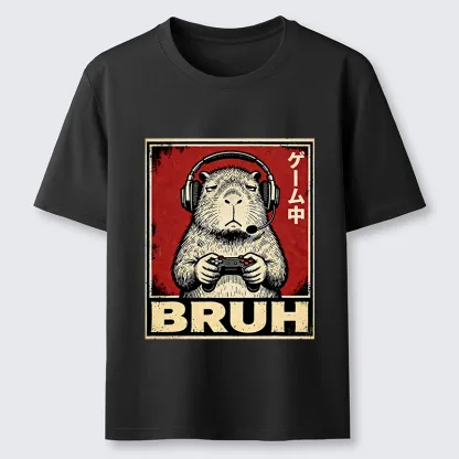 Tokyo-Tiger Funny Capybara Playing Games Classic T-Shirt