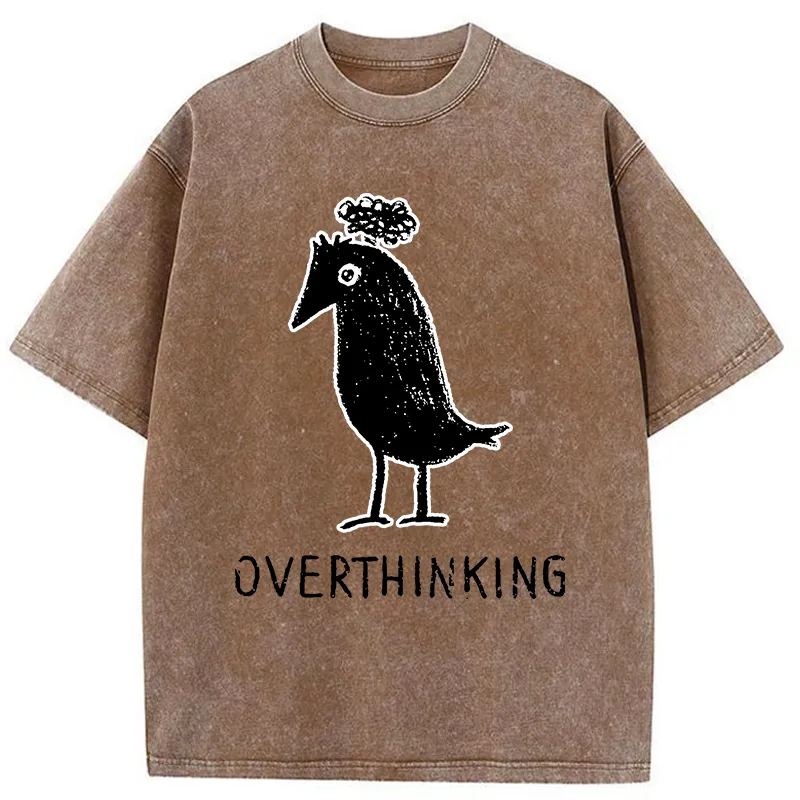 Tokyo-Tiger Overthinking Crow Washed T-Shirt