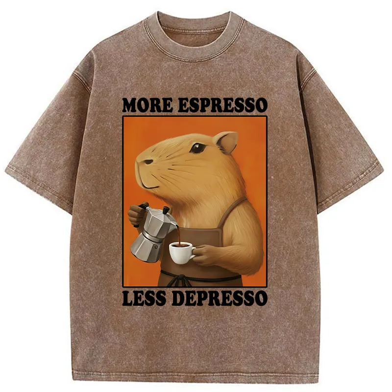 Tokyo-Tiger Capybar Barista Washed T-Shirt Sale