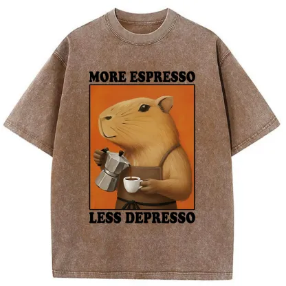 Tokyo-Tiger Capybar Barista Washed T-Shirt