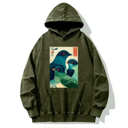 Tokyo-Tiger Petrels Of The Painted Sea Washed Hoodie