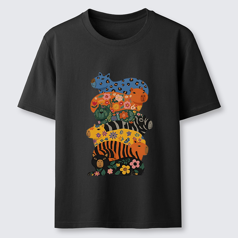 Tokyo-Tiger Cute Colorful Capybaras Classic T-Shirt