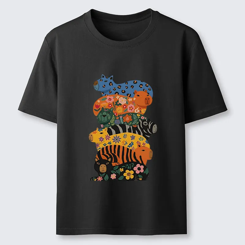 Tokyo-Tiger Cute Colorful Capybaras Classic T-Shirt