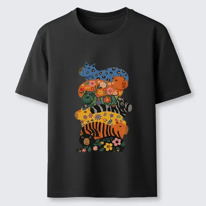 Tokyo-Tiger Cute Colorful Capybaras Classic T-Shirt