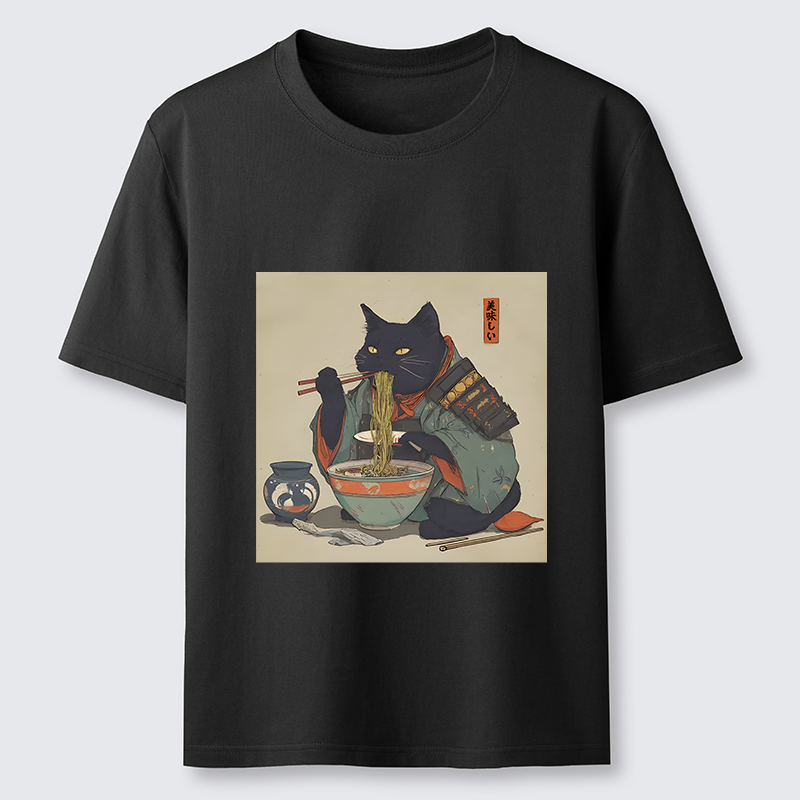 Tokyo-Tiger Cat Warrior Eating Ramen Classic T-Shirt