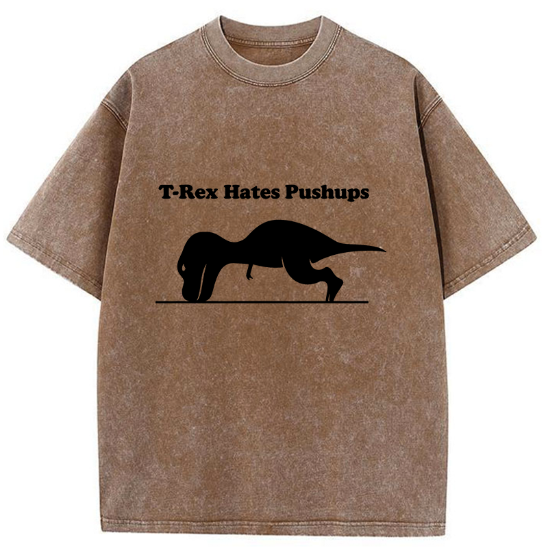 Tokyo-Tiger Dinosaurs Couldn't Do Push-ups Washed T-Shirt