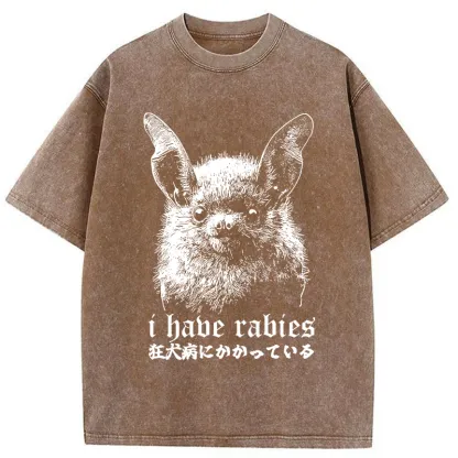 Tokyo-Tiger Bats Carry Rabies Washed T-Shirt