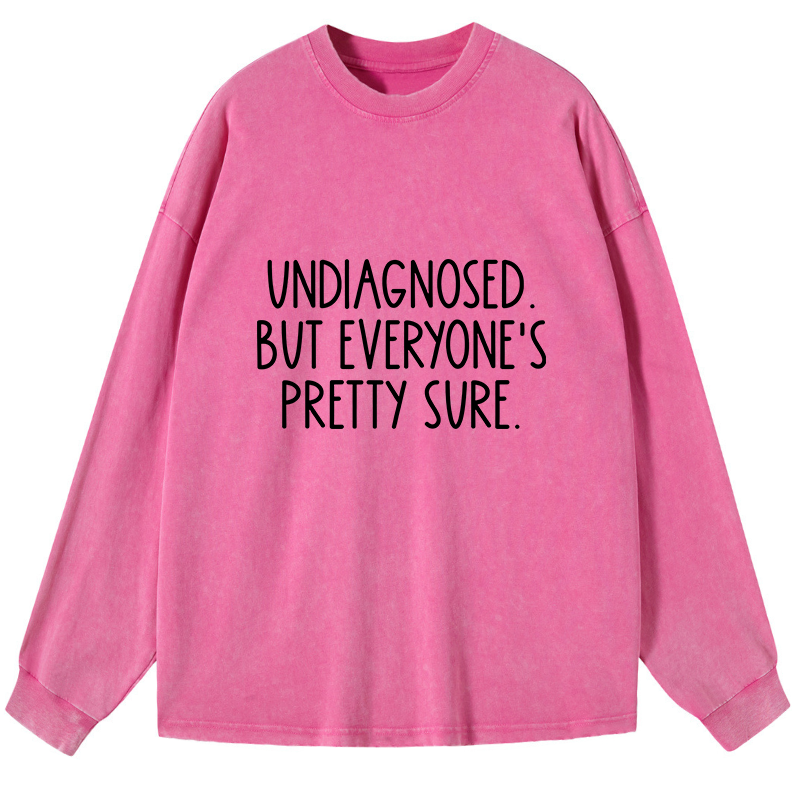 Tokyo-Tiger Self-diagnosed Illness Funny Washed Long Sleeve T-Shirt