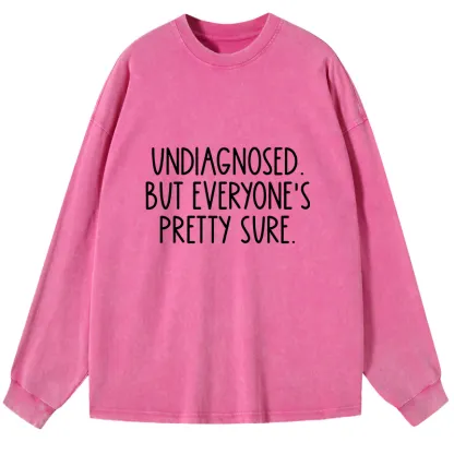 Tokyo-Tiger Self-diagnosed Illness Funny Washed Long Sleeve T-Shirt