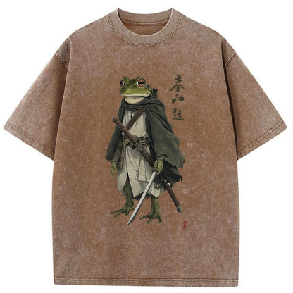 Tokyo-Tiger Frog Warrior Japan Washed T-Shirt