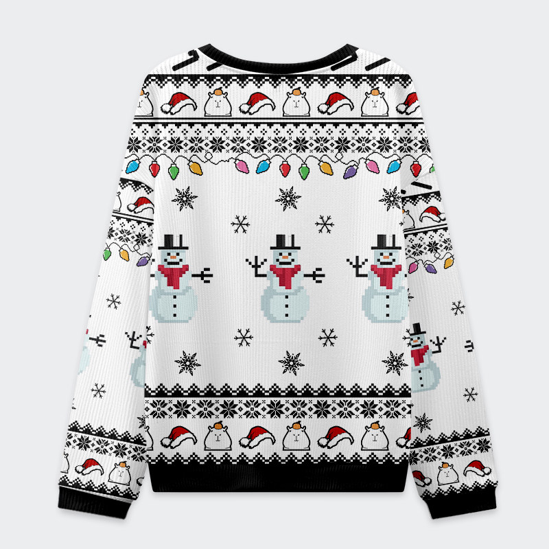 Tokyo-Tiger Capybara Smoking Christmas Ugly Sweatshirt