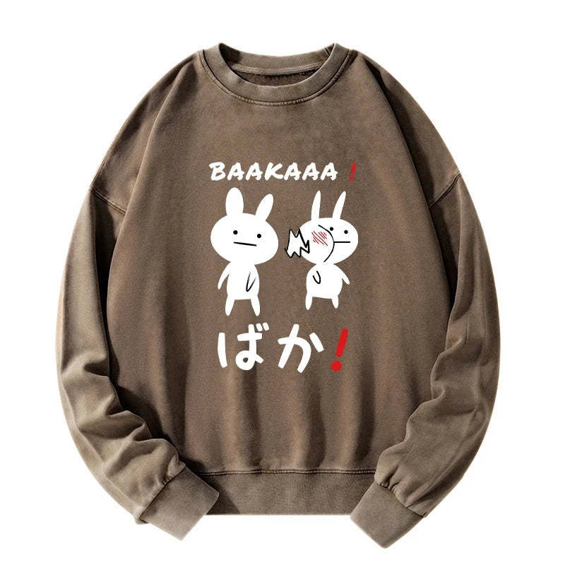 Tokyo-Tiger Anime Baka Manga Slap Washed Sweatshirt