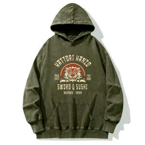 Image of Tokyo-Tiger Hattori Hanzo Sword Washed Hoodie